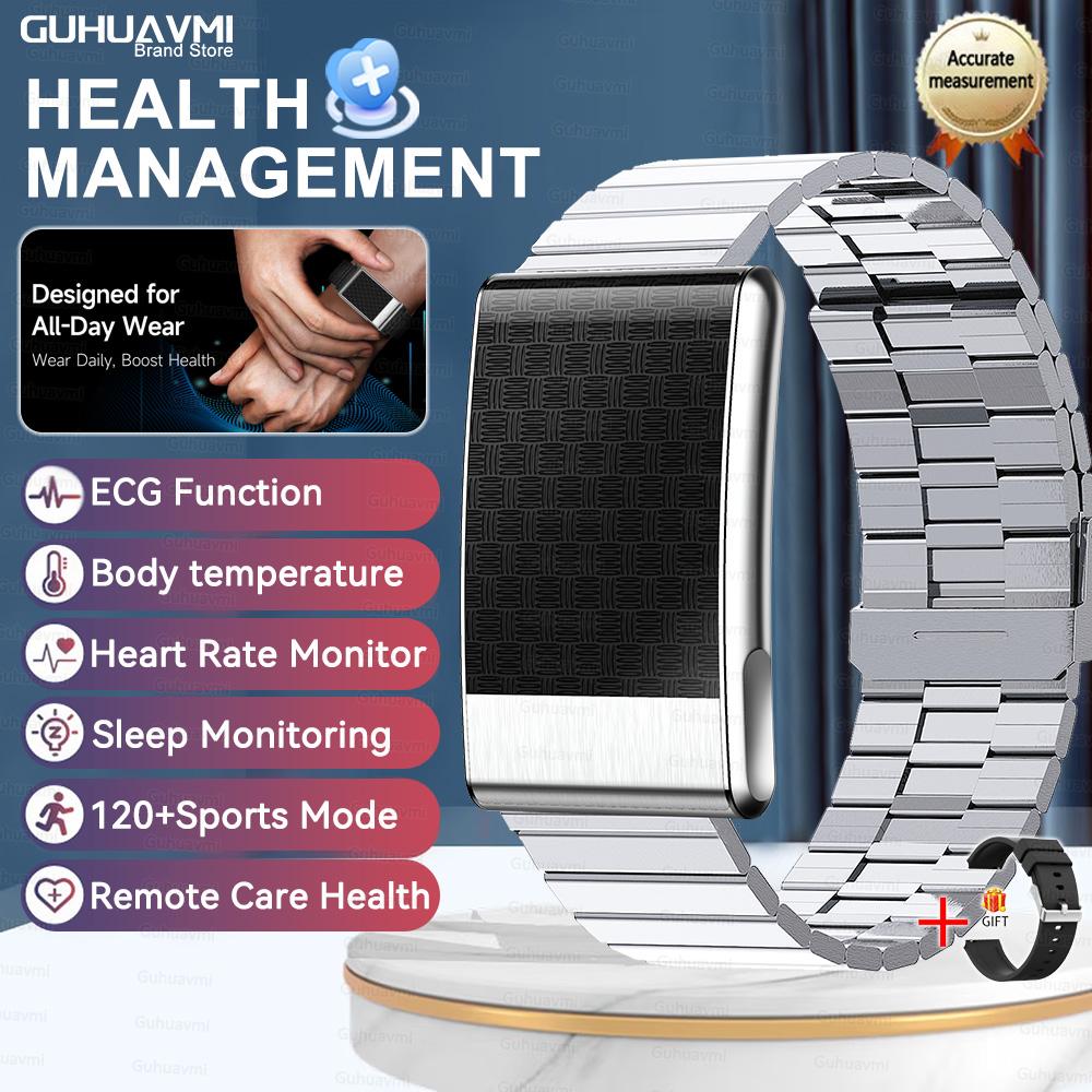 New Health Smartwatch No Screen Long Endurance Heart Rate Blood Pressure ECG Health Trackr IP68 Waterproof Sports Smart Bracelet