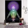 VIKAMA Psychedelic Wind Mushroom Tapestry Fadeproof Scifi Wall Wall Hanging Game Room Escape Room Music Festival Wall Tapestry