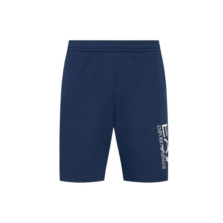 Emporio Armani EA7 SS22 Logo Letter Print Mid-Rise Casual Shorts Men shorts Navy-Blue 3KPS73-PJ05Z-1554 M