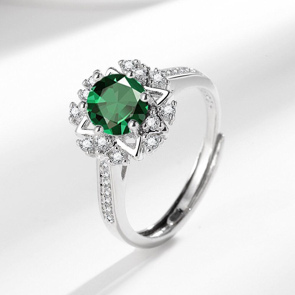 2026 European and American Jewelry Inlaid Zircon Ring Open Jewelry Women's Jewelry Trend Ring