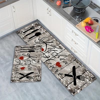 Kitchen Tool with Heart Floor Mat Welcome Rug Long Kitchen Rugs Living Room Carpet Home Decor Welcome Door Mat