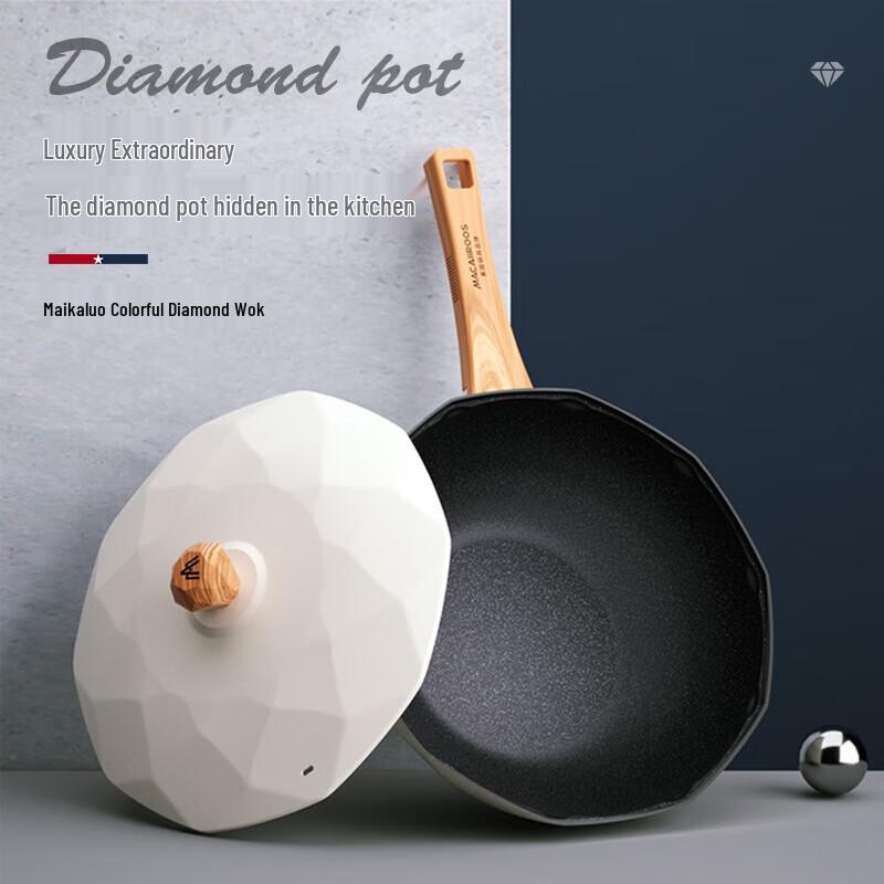 Maikalo Colorful Diamond Series 30cm Non-stick Wok
