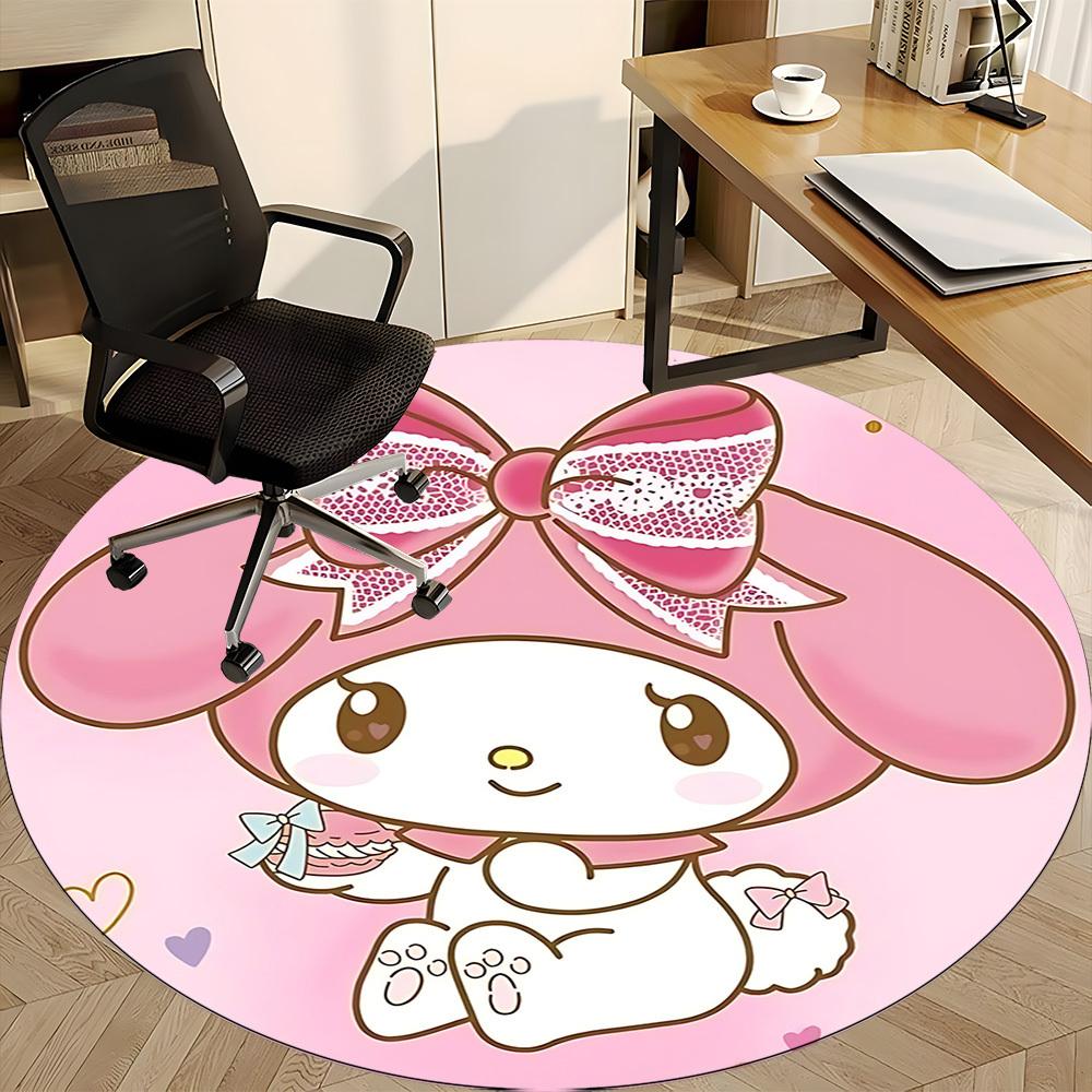 My Melody, Sanrio Office Round Area Rug,  Under Office Chairs Bedroom Living Room Home Decor a0908148