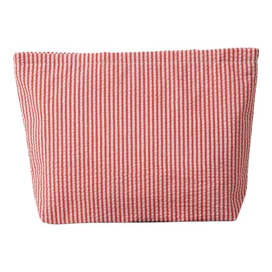 Striped Makeup Bag, Zipper Closure, Durable Portable Cosmetic Storage Bag, for Travel Business Trips And Outdoor Use