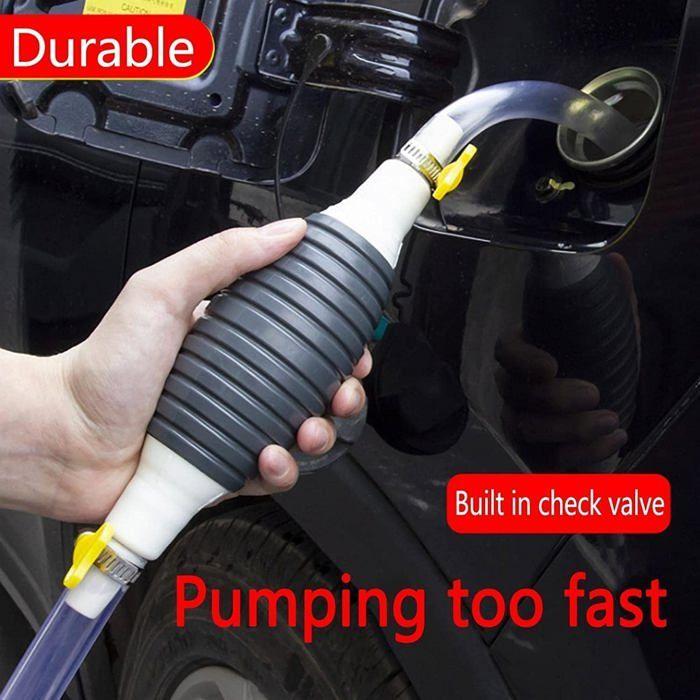 Pompe Manuelle,Pompe Manuelle Siphon Transfert Carburant Voiture portative,Universelle Pump Essence avec Le Tuyau 2M