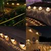 Solar Fence Light Outdoor Waterproof Wall Lamps Garden Energy Light Festoon Decoration LED for Garden Step Patio Stairs 1-12PCS