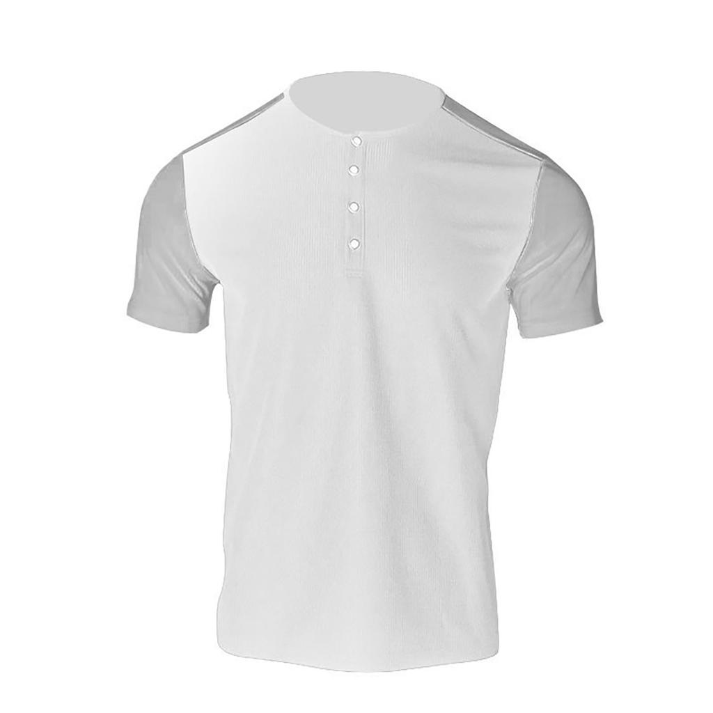Camiseta masculina vintage de verão, streetwear, 3 botões, braguilha aberta, roupa solta, estampa, camiseta de manga curta