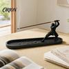 Handgefertigter Räucherstäbchenhalter Samurai-Schwert-Ornament mit Aschenbecher, Zen-Stil Halter Künstlerisches Tablett für Heim-Büro-Dekoration, Meditationsgeschenke für Männer und