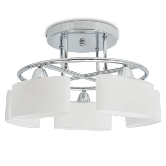 Plafonnier - vidaXL - 5 globes ellipsoïdes - E14 - 200 W - Design moderne