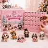 Plastic Christmas Ornament Shih Tzu Advent Calendar, 24-Day Countdown Toy Set with Mini Dog Children Box Figures, Tree Hanging Decor, Gift for Lovers