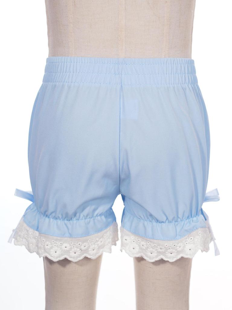 Kids Girls Bloomers Pettipants Elastic Waist Pumpkin Shorts Summer Solid Color Safety Bottoms