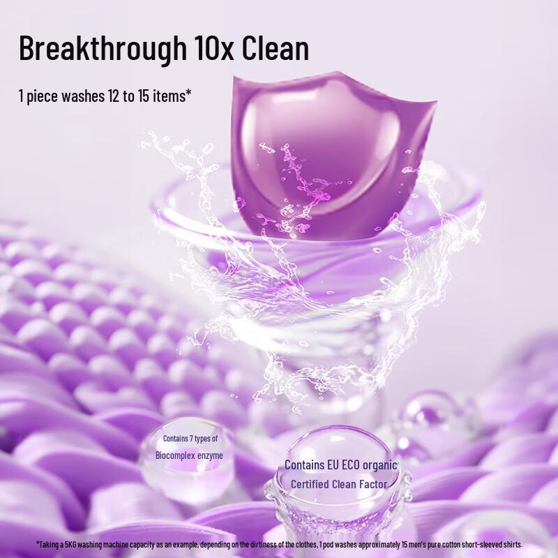 Shuguoyuan Laundry Pods, Betty Blue Lavender Essential Oil Scent