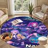 Benutzerdefinierter Name Personalisierter Kpop Dämonenjäger Druck Runder Teppich, Vielseitiger Heimdekorations Teppich, für Spielzimmer, Wohnung, Balkon, Eingangsbereich, Flur Geschenk