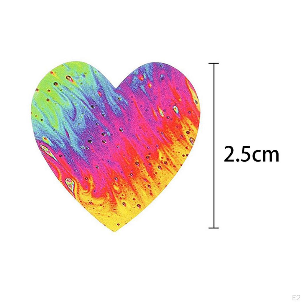 500 Pcs Heart Stickers Roll Labels Multicolored Shaped for Valentine's Day