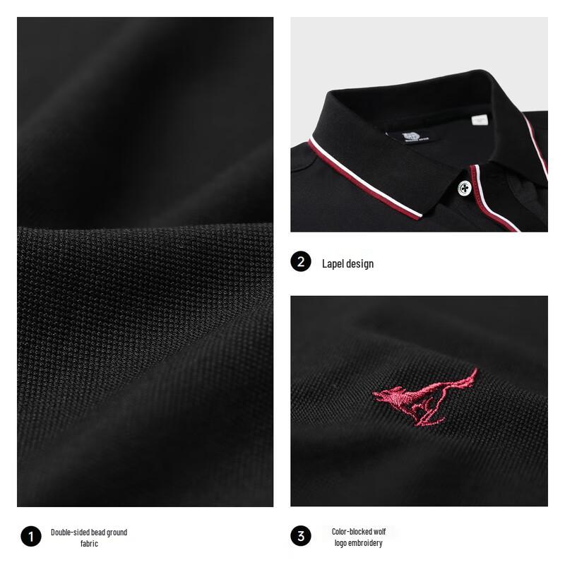 SEPTWOLVES Men's Warm Oxygen Long-Sleeve Polo Shirt
