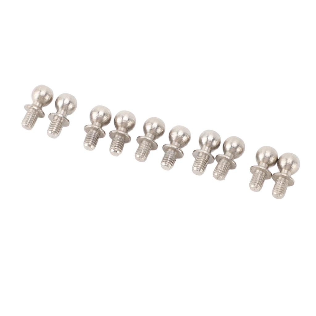 10pcs Ball Head Screw Replacement Ball Head Screw Fastener for WLtoys 144001 144002 144010 124010 124008 124007 RC Car