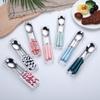 Stainless Steel 3-Piece Portable Cutlery Set: Chopsticks, Spoon & Fork - Sleek Design, Ideal for Students & Gifts