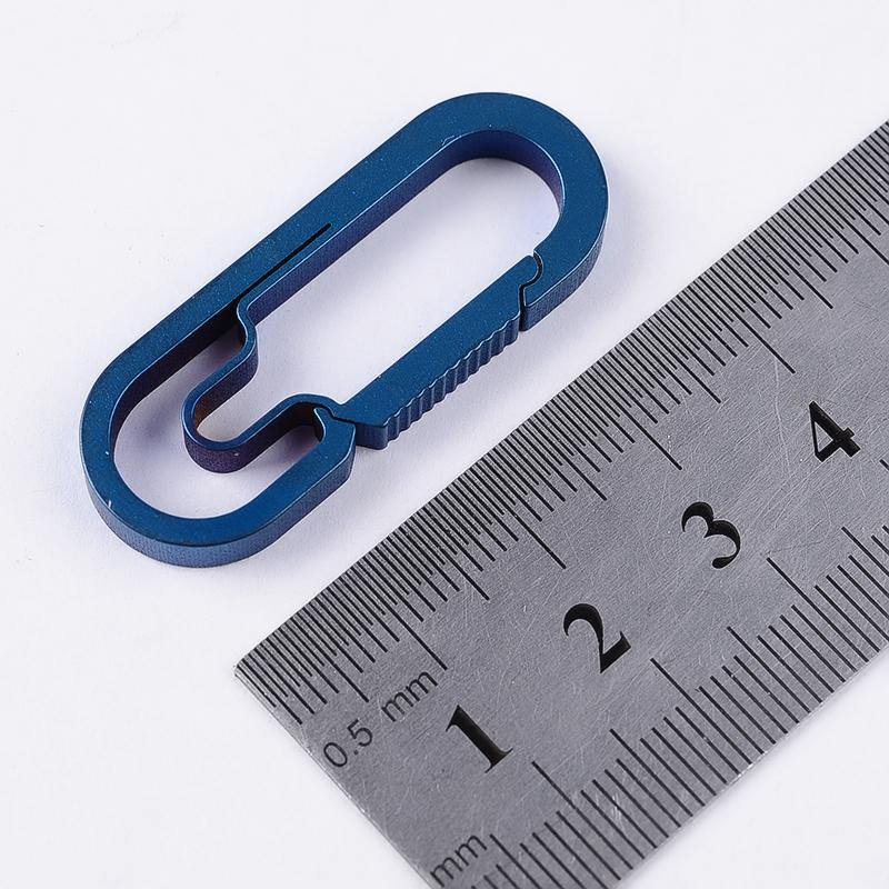 Titanium Alloy Keychain EDC Carabiner Metal Fast Buckle Key Holder Lightweight Keychain Equipment Maximum Weight 25KG