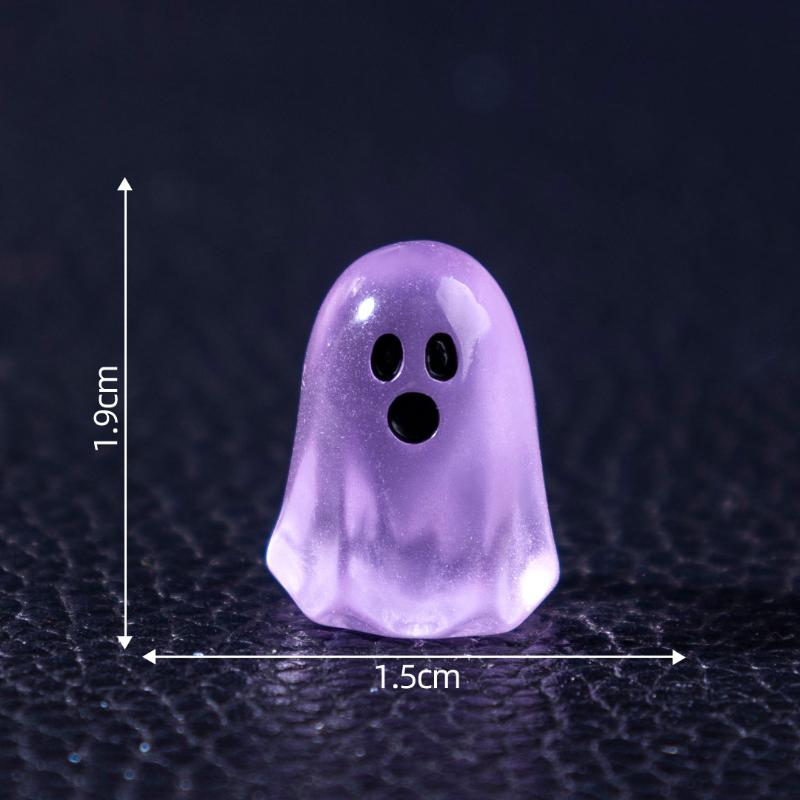 

10Pcs Luminous Ghost Figures Glowing At Night Action Figure Mini Micro Landscape Miniatures Halloween Decoration Gifts Festive фиолетовый