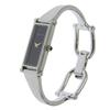 Gucci Uhren 1500L schwarzes Zifferblatt Edelstahl Quarz Analoganzeige Damen Gebraucht