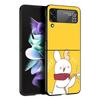Cartoon Duck Hard PC Phone Case For Samsung Galaxy Z Flip 7 6 5 4 Black Cover For Galaxy Z Flip 3 Foldable Shell Fundas Capa Bag