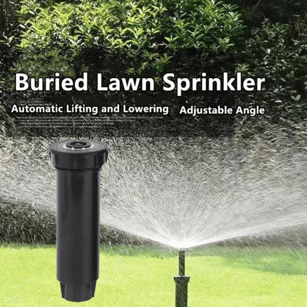 Adjustable 360 Degree Buried Sprinkler Automatic Lifting Watering Nozzle Garden