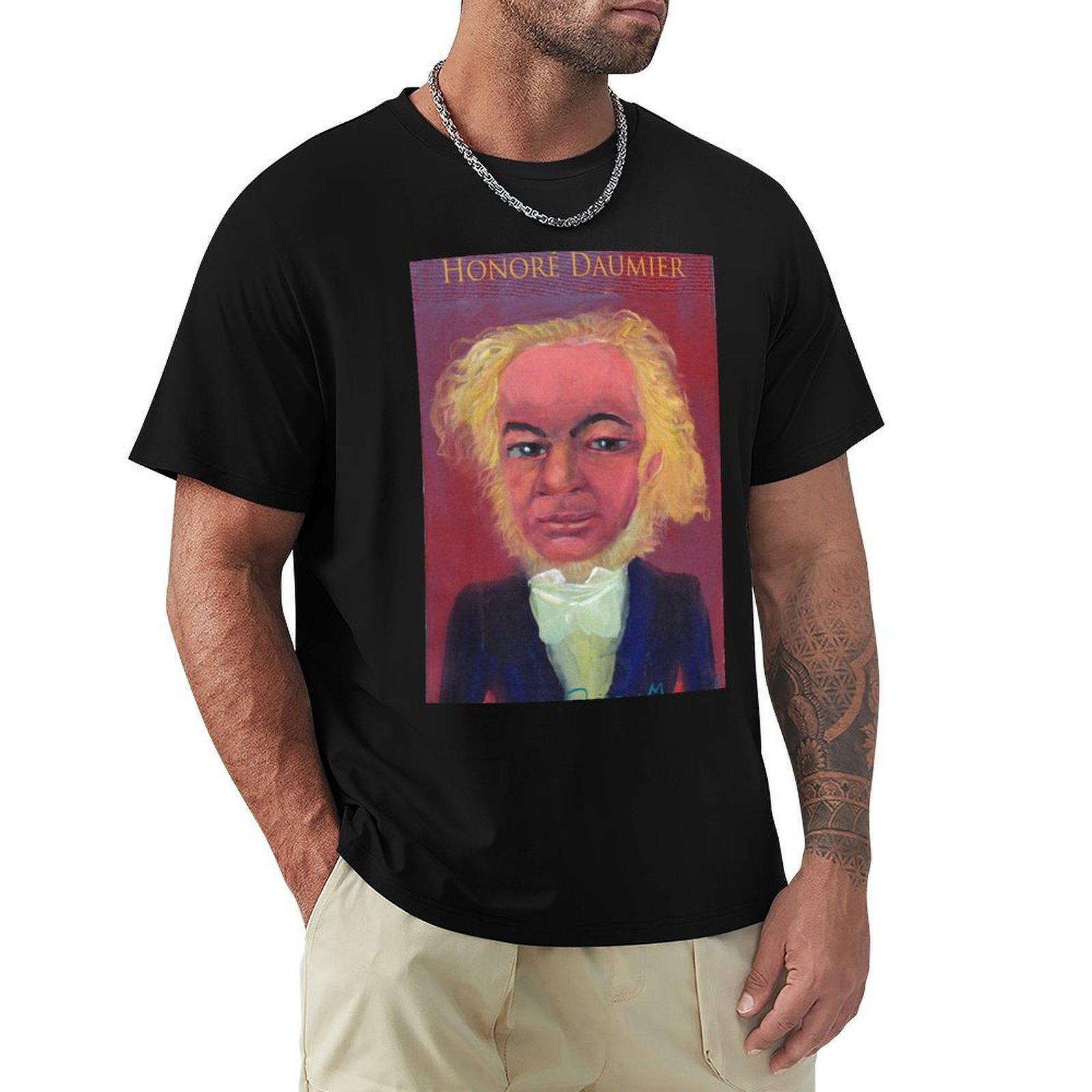 

Honoré Daumier Portrait T-Shirt Essential T Shirt Rapper Graphic Tees Black T Shirts For Men S середній синього кольору