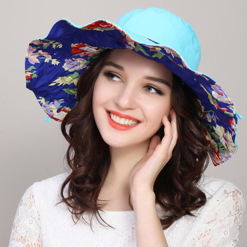 Hat for Women Foldable Fabric Hat for Spring Summer Large Brimmed Sun Hat for Women Outdoor Travel Vacation Beach Sun Protection Beach Hat