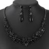 European & American Fashion Crystal Necklace and Earrings Set for Brides