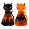 2Pcs Halloween Arrangement Props Super Cool Realistic Pattern Cat Styling Statue Festivals