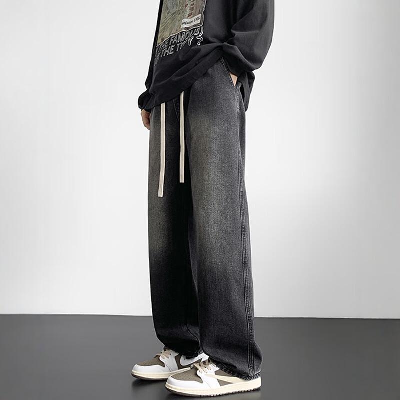 Jeanswest Men's Loose Straight-Fit Vintage Casual Jeans