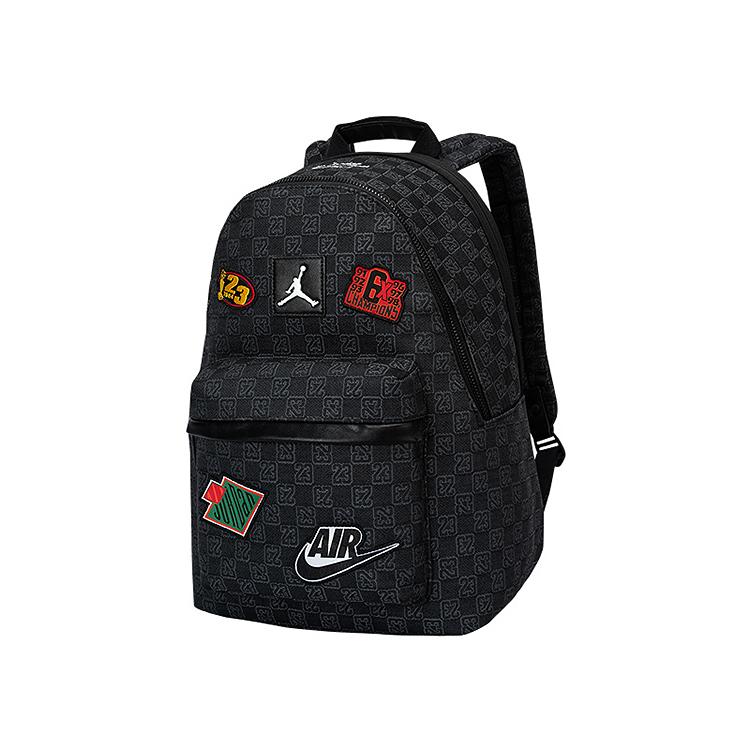 Jordan Monogram Series Checkerboard Badge Backpack Unisex backpack Blue Black JD2543010AD-001