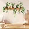 3D Green Plants Wall Stickers Potted Hanging Baskets Vinyl Mural Art Decals for Kitchen Study Living Room Decoration