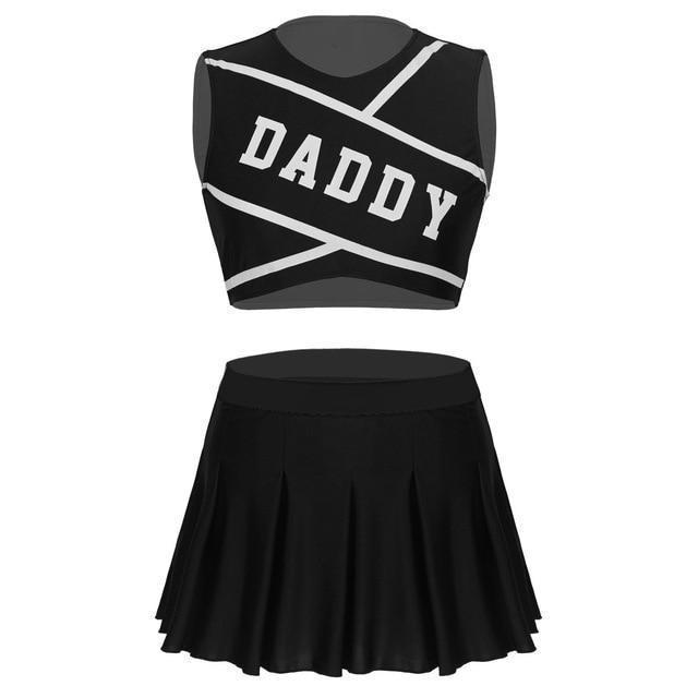 Daddy Cheerleader Crop Top Outfit Ddlg Littles Costume Women's Costumes