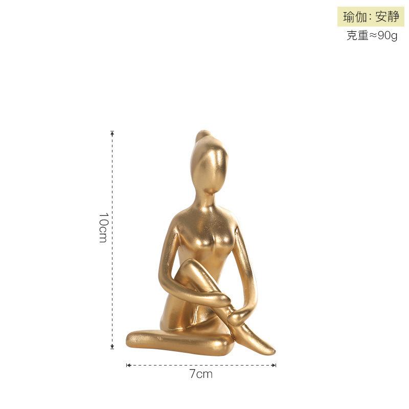 

Скульптура Домашний Декор Абстрактное Искусство Позы Йоги смола Фигурка Женская Фигура Статуэтка Кабинет Офис Студия Йоги Орнаменты Украшения