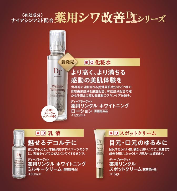 Japan Medical System Deep Target Wrinkle Whitening Lotion Medicated In Prevention 120ml, Toner/Wrinkle Prevention/Whitening Cosmetics/Made