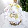 Princess Pearl Dress Plush Rabbit Keychain Cartoon Drooping Ear Rabbit Pendant  Backpack Decor