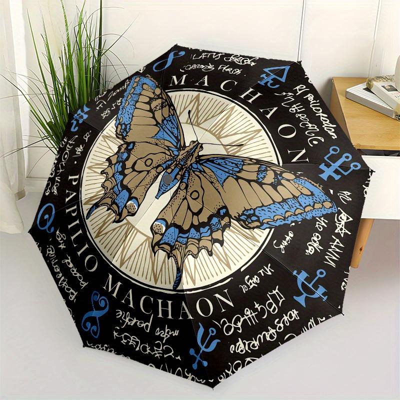 Machao Papilio Machaon Butterfly Sticker Decal Car Window Laptop Wall 5x 5Umbrella, Portable 3-Fold Compact Umbrella for Men & Women Gift