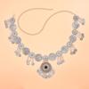 Fashion Vintage Coin Belt Golden Silvery Alloy Coins Fringed Belt Carved Flower Long Tassel Waist Chain Ethnic Style