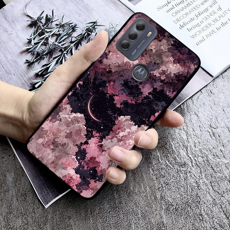 Night Scenery Moon Flower Beach Case For Motorola G Stylus 5G G Play G35 G45 G54 G24 G86 G04S E13 E14 E32 E32S