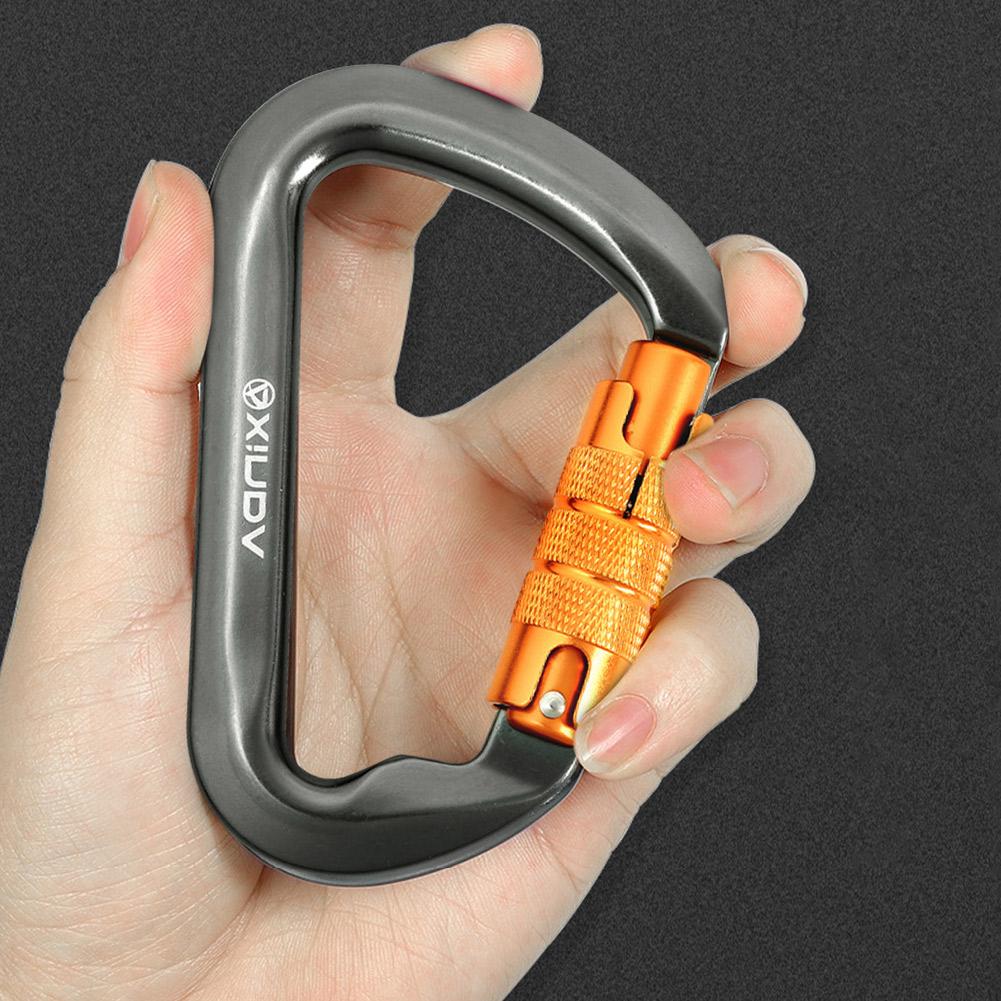 30kN Rock Climbing Carabiner Heavy Duty Mountain Caribiniers Carabiner Hook for Rock Climbing Rappelling and Mountaineering