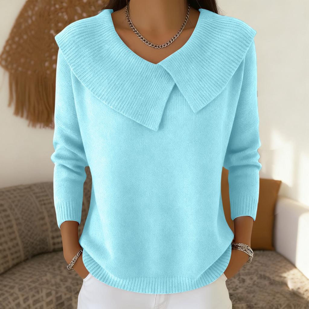 Damen Langarm Strickpullover Tops