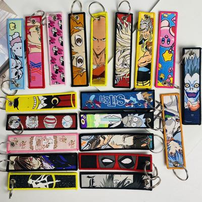 Anime Lock Keychain Fan Gifts Jet Tags Embroidery Key Tag Cute Car Pendant Keyring Ornament Bag Purse Charm Accessories Gifts