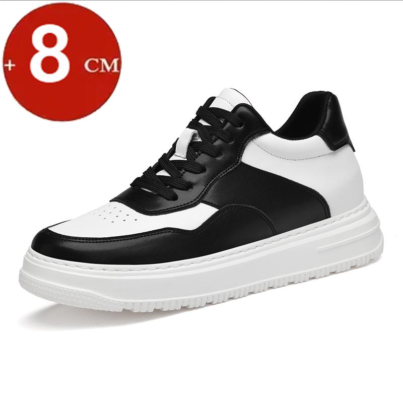 

6cm 8cm Platform Leather Height Increasing Elevator Shoes Men Height Increase Shoes Male Sneakers Sport Casual Shoes Lift Height 37