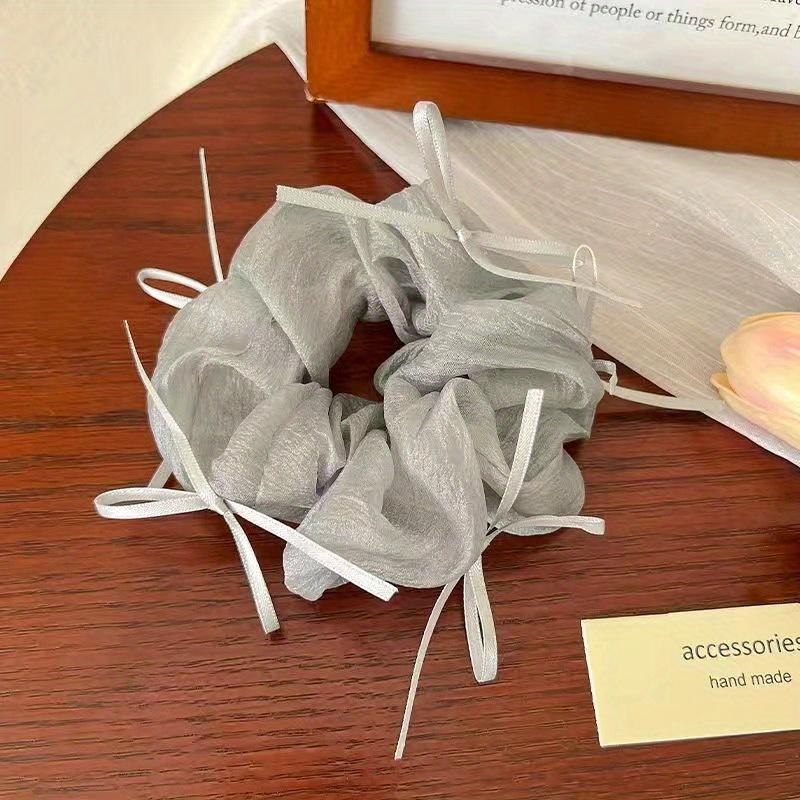 

1pc Ballet Style Headband, Bow Mesh Ribbon Headband, Super Fairy Sweet Fresh Temperament Female Headband, Suitable Wearing in All Daily Occasions светло-серый