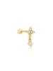 Gold Star Drop Barbell Single Piercing E070-12G.