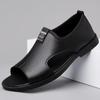 Fashion Leather Casual Shoes For Men High Quality Classic Men Sandals Summer Outdoor Walking Men Sneakers Breathable Men Sandals