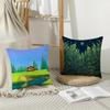 Hot M-Mulgil K-Kim Cushion Cover Breathable Linen Pillow Cover Skin-Friendly Home Decor Pillowcase With Hidden Zipper