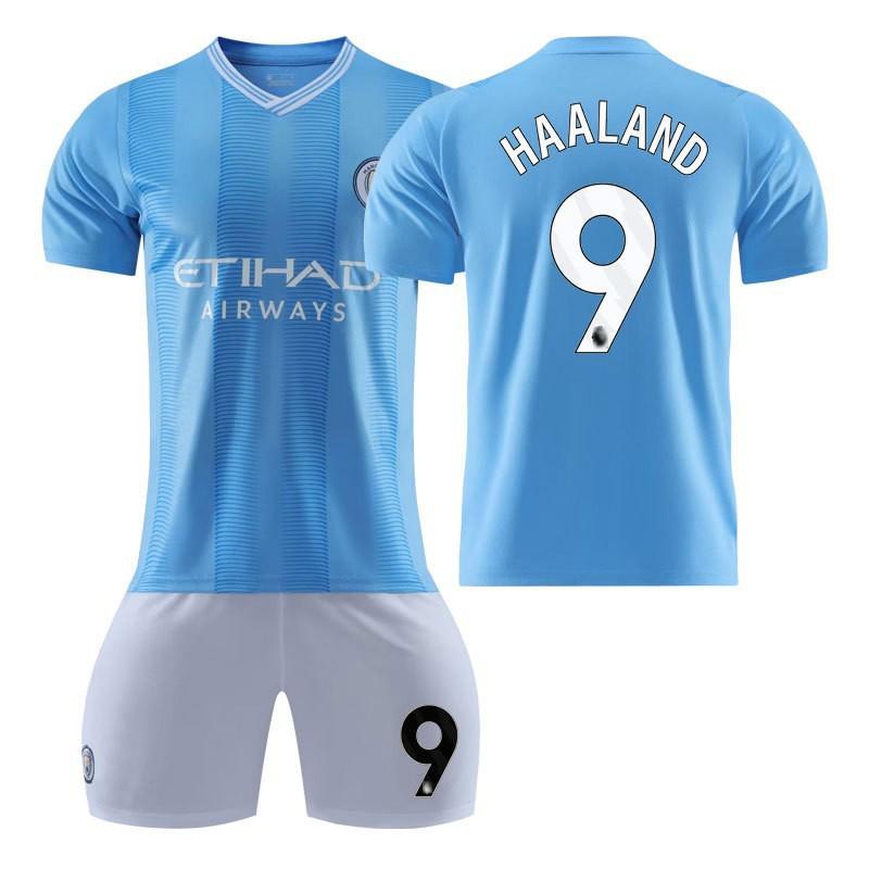 2324 Manchester City Home Football Uniform Harland Set Children's Adult Student Uniforms Men's Women's Jerseys Fans