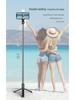 Q02S Bluetooth Selfie Stick with LED Light & Tripod for Live Broadcasts